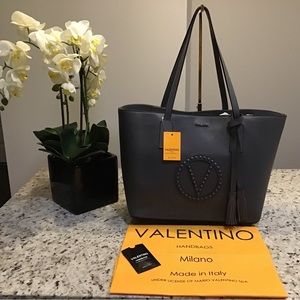 Valentino by Mario Valentino Soho Rock Leather Large Tote NWT